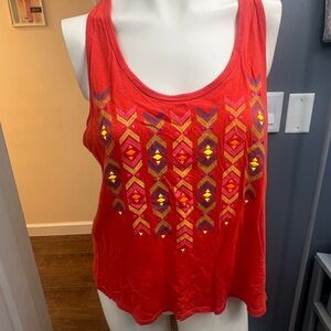 Trendy Red Sleeveless Top
